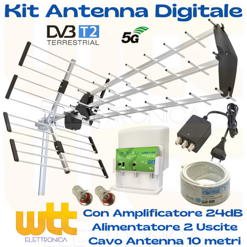 Kit antenna amplificata - kit, tv